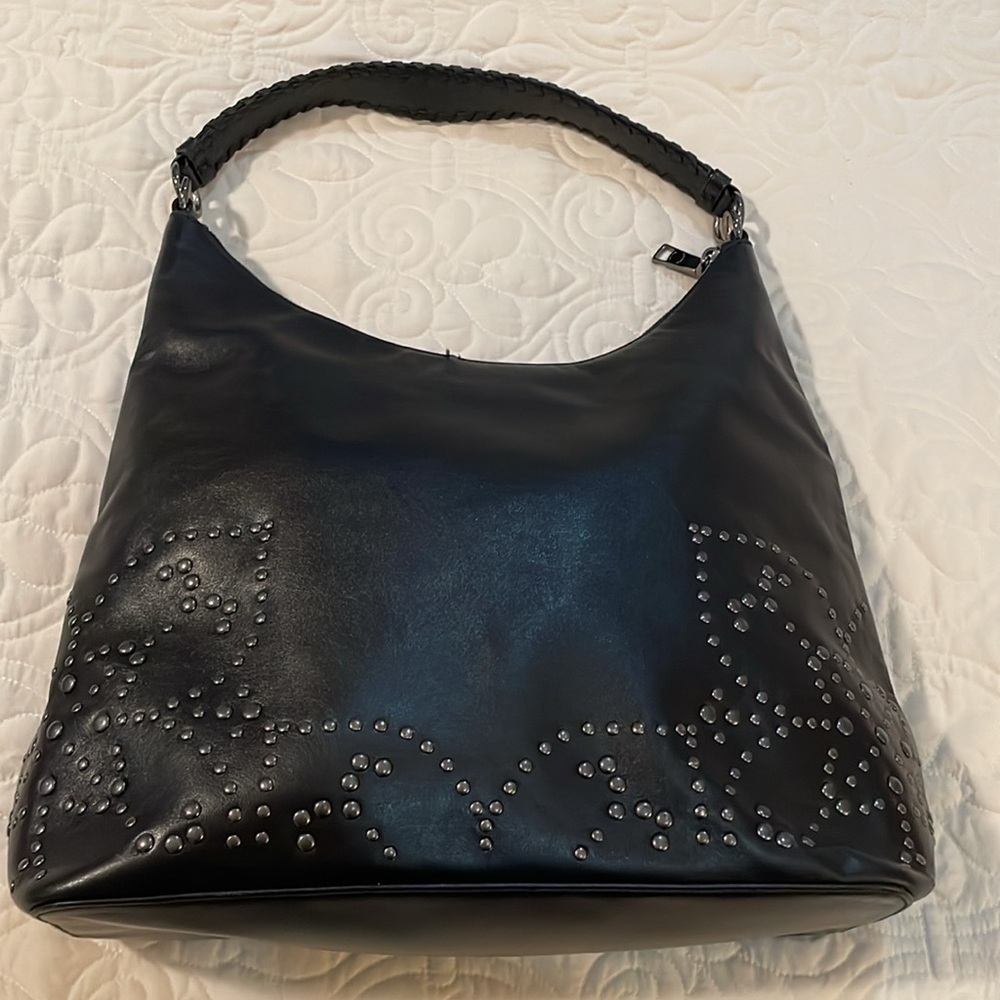 Coach Studded Celeste Leather Hobo Bag in black. Used, but in good condition. - Picture 2 of 6